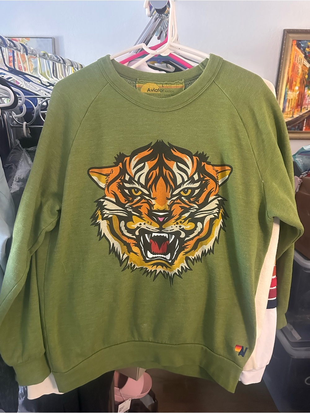 Aviator NationTiger Green Large GUC hard to Find